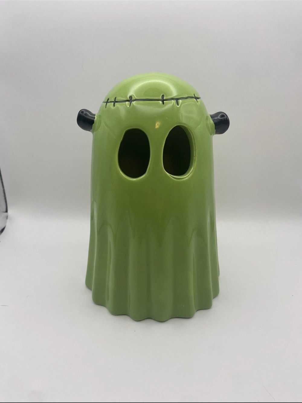 Goblin And Ghoul Green Halloween Light-Up Ghost Frankenstein Figurine